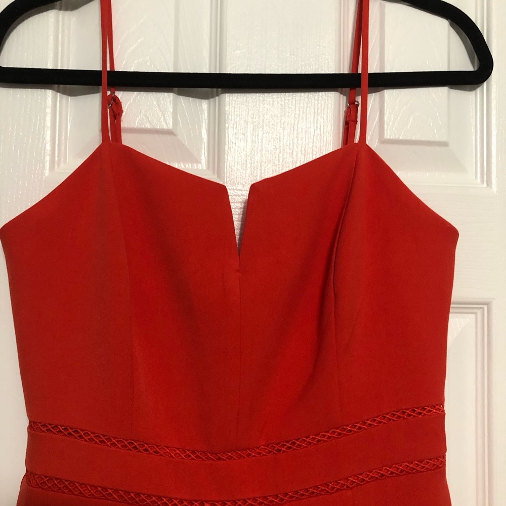 NWT. Adelyn Rae Red poppy jumpsuit. Size small
